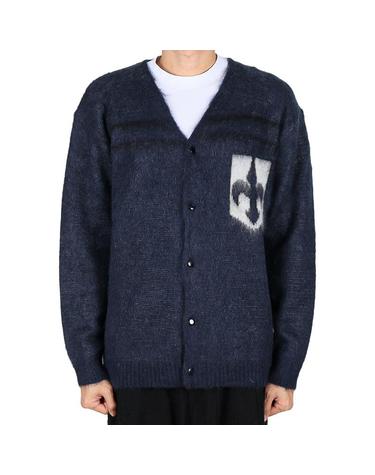 니들스 남성 모헤어 엠블럼 가디건 네이비 RW358 NAVY
