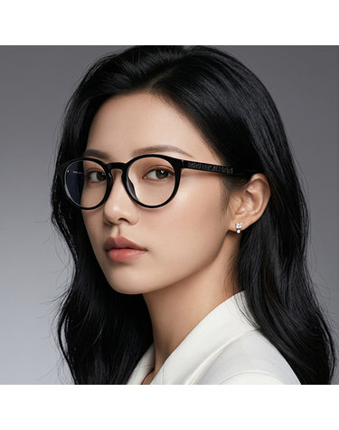 베르사체 안경테 VE3355 U GB1 명품 원형 뿔테 양각 로고 남자 여자