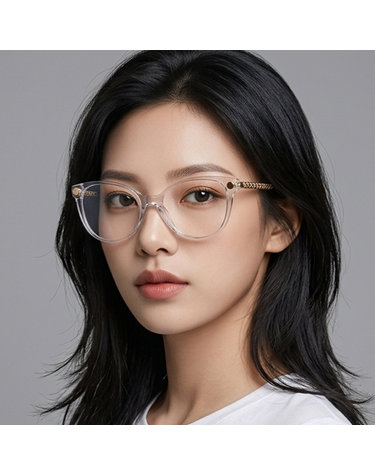 베르사체 안경테 VE3353 148 닝닝 체인 템플 라운드 뿔테 여자 남자 패션