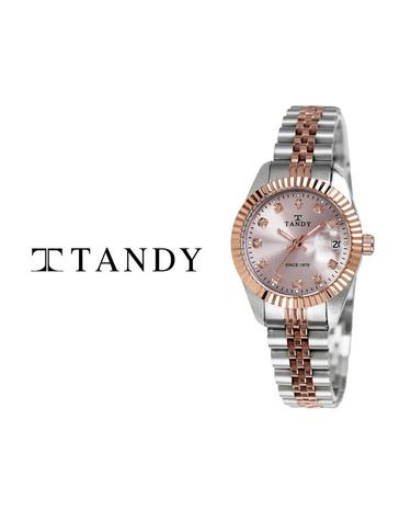 [TANDY] 탠디 럭셔리 커플 메탈 손목시계(오스트리아 스톤 식입) T-3909 여자 로즈골드콤비