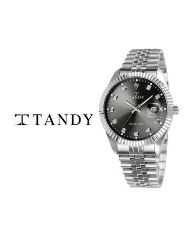 [TANDY] 탠디 럭셔리 커플 메탈 손목시계(오스트리아 스톤 식입) T-3909 남자 실버