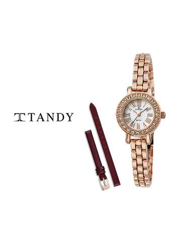 TANDY 탠디 모던클래식 여성용 메탈시계 4017 로즈골드 (추가밴드 증정)