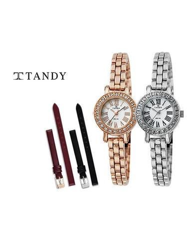 TANDY 탠디 모던클래식 여성용 메탈시계 4017 2종중 택1 (가죽밴드+교체공구증정)