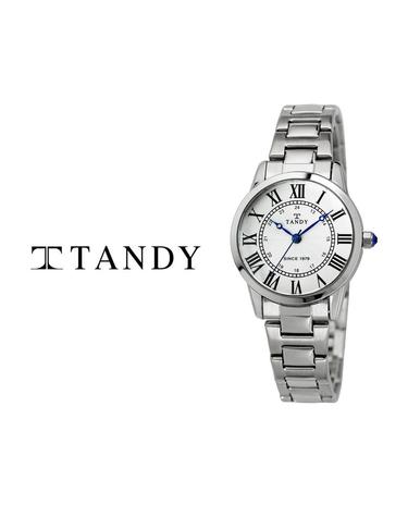 TANDY 탠디 클래식 커플 메탈 손목시계 T-3714 여자 화이트