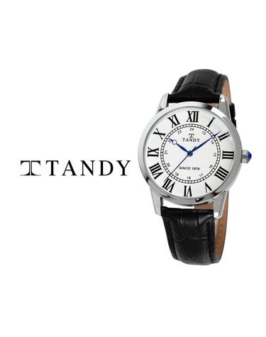 TANDY 탠디 클래식 커플 가죽 손목시계 T-1714 남자 화이트