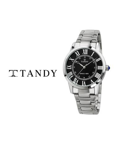 TANDY 탠디 클래식 커플 메탈 손목시계 T-3714 남자 블랙
