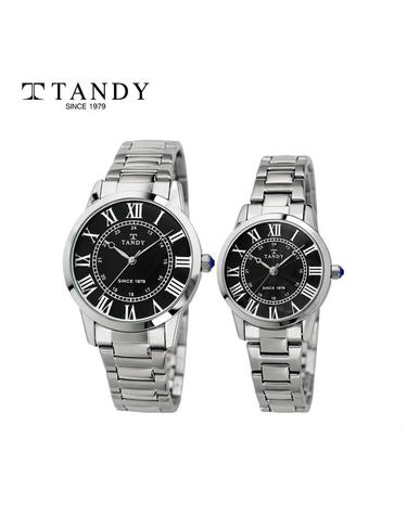 TANDY 탠디 클래식 커플 메탈 손목시계 T-3714 블랙 남여 2종중 택1