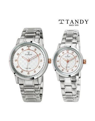 [TANDY] 탠디 시그니쳐 럭셔리 커플 메탈 손목시계(오스트리아 스톤 식입) T-3914 로즈골드 남여세트