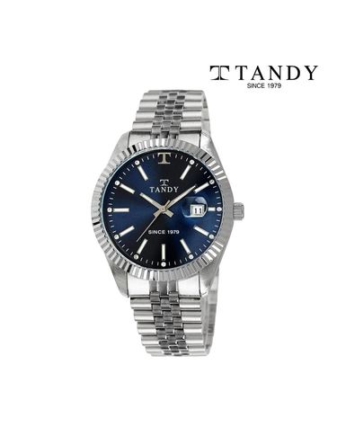 [TANDY] 탠디 럭셔리 메탈 손목시계(오스트리아 스톤 식입) T-3921 남자 다크블루
