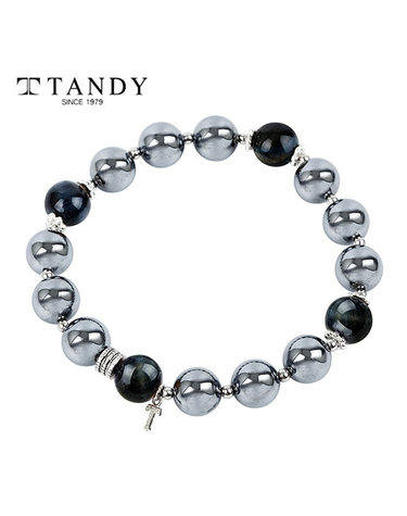 탠디(TANDY) 테라헤르츠 블랙 호안석 남녀공용 패션 팔찌 TH821