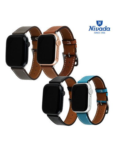 NIVADA 니바다 애플워치 스트랩 4종 가죽밴드 5007 7 SE 6 5 4 3 2 1 세대 38 40 41mm
