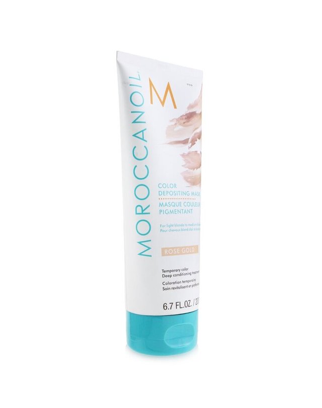 모로칸오일 모로칸오일 컬러 디포지팅 마스크 넘버 로즈 골드 200ml 착용컷
