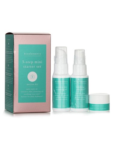 바이오엘리먼츠 3스텝 미니 스타터 세트 : 민감피부 클렌징 오일 30ml + 수딩 리셋 미스트 30ml + 베리어 픽스 데일리 하이드레이터 7.5ml