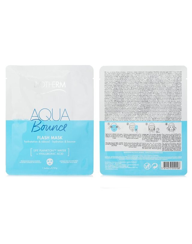 비오템 비오템 아쿠아 슈퍼 컨센트레이트 아쿠아 바운스 플래쉬 마스크 1sachet 착용컷