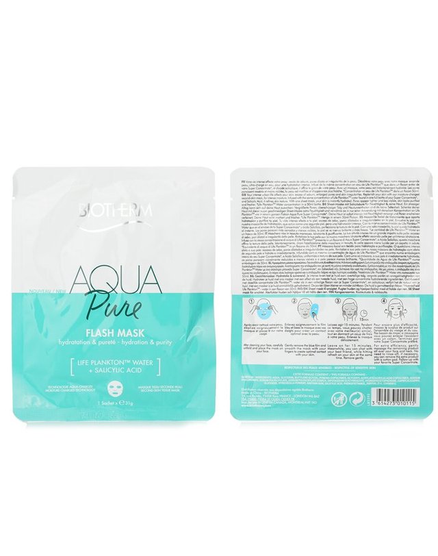 비오템 비오템 아쿠아 슈퍼 컨센트레이트 아쿠아 퓨어 플래쉬 마스크 1sachet 착용컷