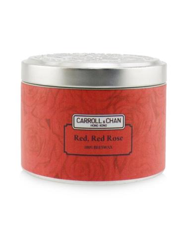 The Candle Company (Carroll & Chan) 100% 비왁스 틴 캔들 레드 레드 로즈 (8x6) cm