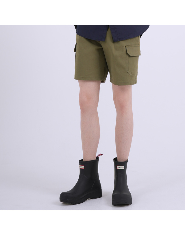 에이본 데일리 코튼 카고 하프 팬츠 카키 착용컷
