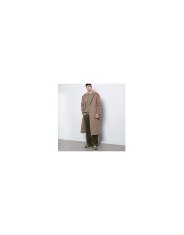 M44 wool iong coat beige