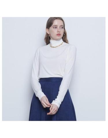 W323 layered polar tee white