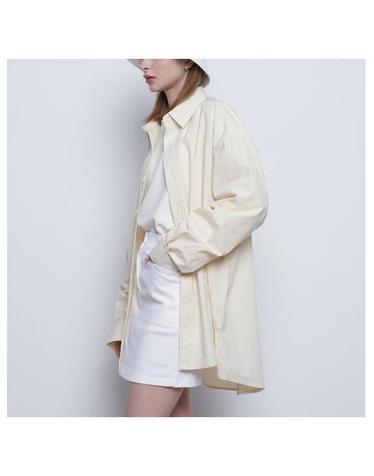 W05 basic over shirts light yellow