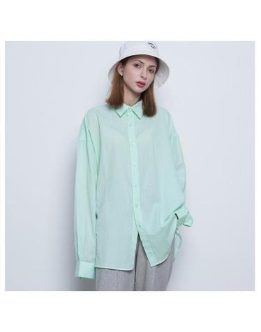 W97 yoo linen over shirts mint