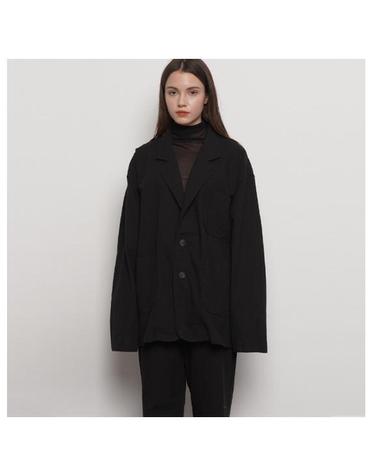 M/W457 linen bio washing setup jacket black
