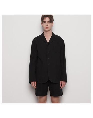 M/W305 linen stone bio setup jacket black