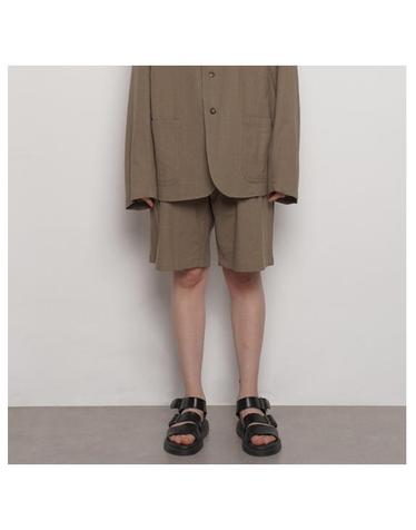 M/W305 linen stone bio setup half pants khaki