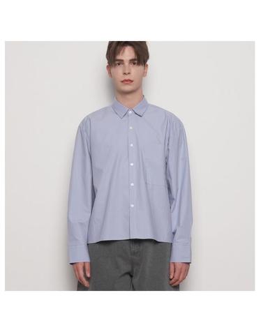 MW617 crop over shirts blue