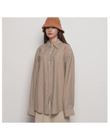 MW617 pleats over shirts beige