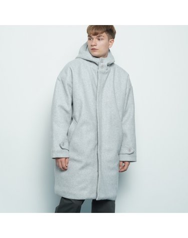 M217 wool hood coat grey