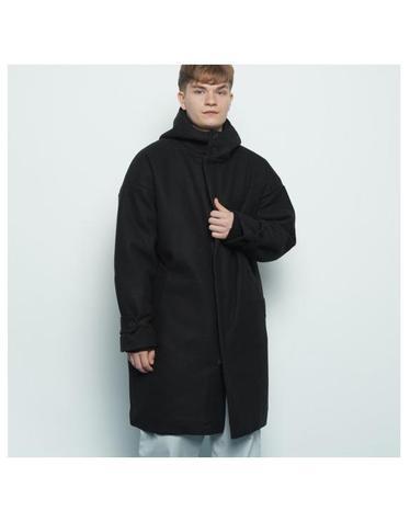 M217 wool hood coat black