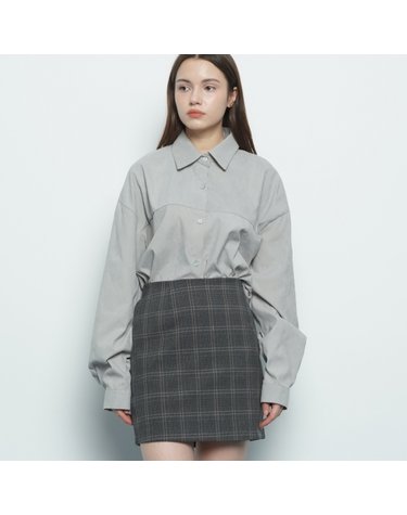 W212 basic over shirt grey