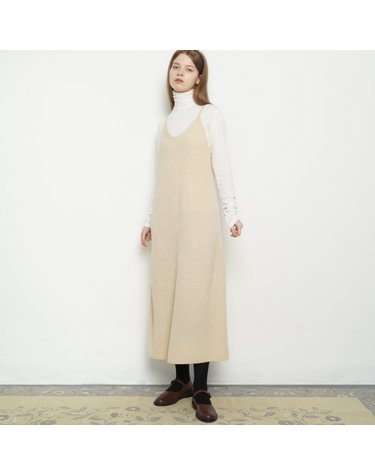 W46 jell knit ops beige