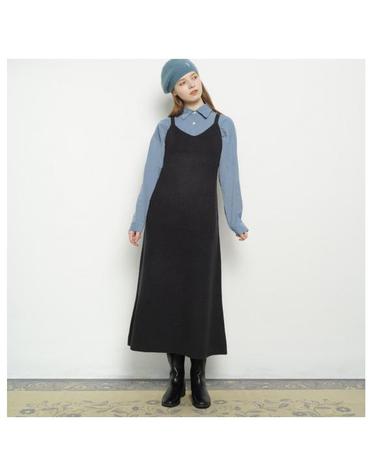 W46 jell knit ops charcoal