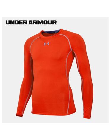 UA 히트기어 컴프레션 긴팔 티셔츠 1257471-860 Orange