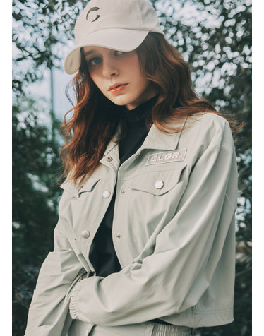 [온라인단독] [챌린저] 경량스판 릴렉스FIT 여성 풀버튼 카라넥 자켓 라이트그린_CHD1WJK0501LN