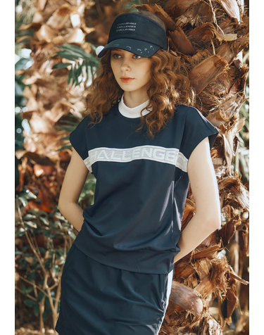 [온라인단독] [챌린저] 드롭숄더 모크넥 여성 블루종 반팔티셔츠 블랙_CHD2WST0636BK
