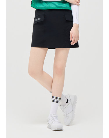 [온라인단독] [챌린저] 여성 에센셜 카고포켓 H라인 골프 큐롯 블랙
