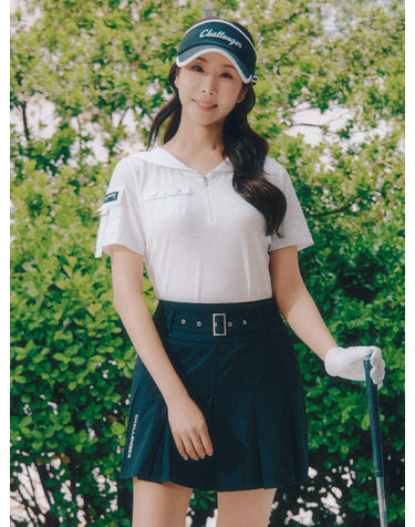여성 세일러 카라 반팔 티셔츠 화이트