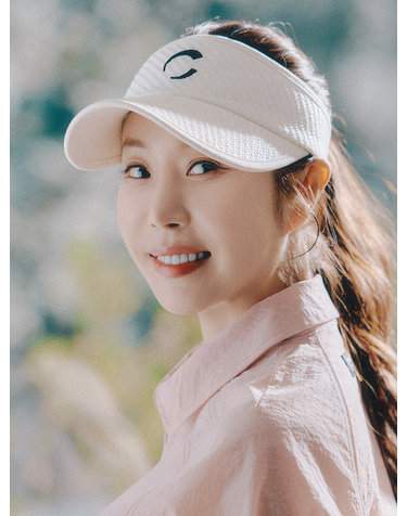 여성 아크씨 천연초 베이직 썬캡 화이트