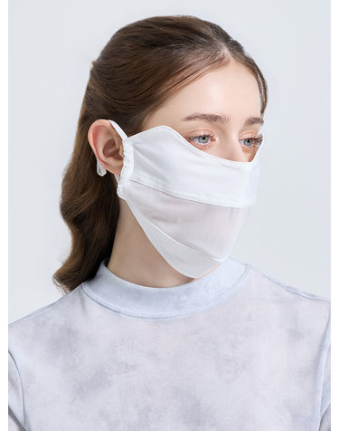 유니 UV차단 메쉬 패치 냉감 마스크 화이트