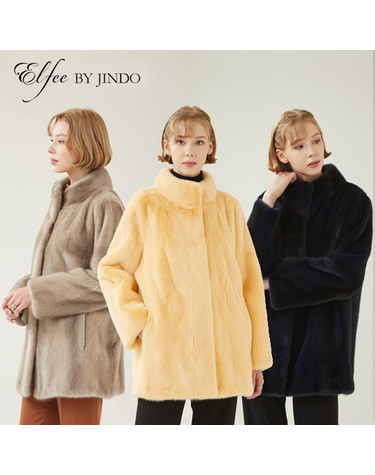 진도 Elfee 유색 베이직 휘메일 하프코트 (E5W2EJ94_)