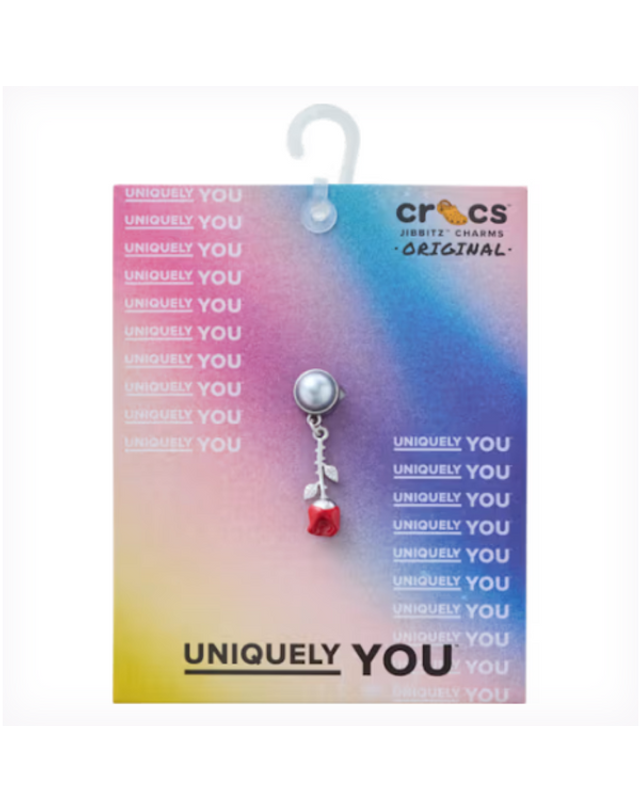 크록스 [갤러리아] [크록스 본사][액세서리] 실버 드롭 로즈 지비츠™ 참 10016934 착용컷