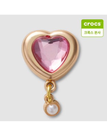[갤러리아] [크록스 본사][액세서리] 골드 핑크 하트 지비츠™ 참 10014793
