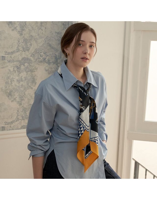 엘르 [갤러리아] [엘르] 셀리스 실크 방도 스카프 SE549S305 착용컷