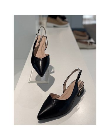 [갤러리아] SAERA 세라 여성 스틸레토 소가죽 슬링백 샌들 S25G400 흑색 3CM