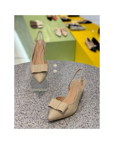[갤러리아] 세라 여성 소가죽 리본 포인트 포인티드 토 슬링백 샌들 S21G413 2컬러 5CM