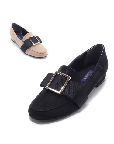 [갤러리아] 세라 사틴스판 사각 장식 펌프스힐 로퍼 TJP21461 베이지 1.5CM