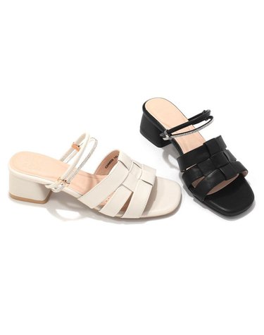 [갤러리아] SAERA 세라 여성 투웨이 소가죽 뮬 샌들 C24M006 2컬러 4CM